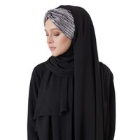 حجاب عمامة هوت كوتور صناعة يدوية تصميم خاص ترتر مختلف ملابس نسائية إسلامية موضة تركيا زفاف - Image 2